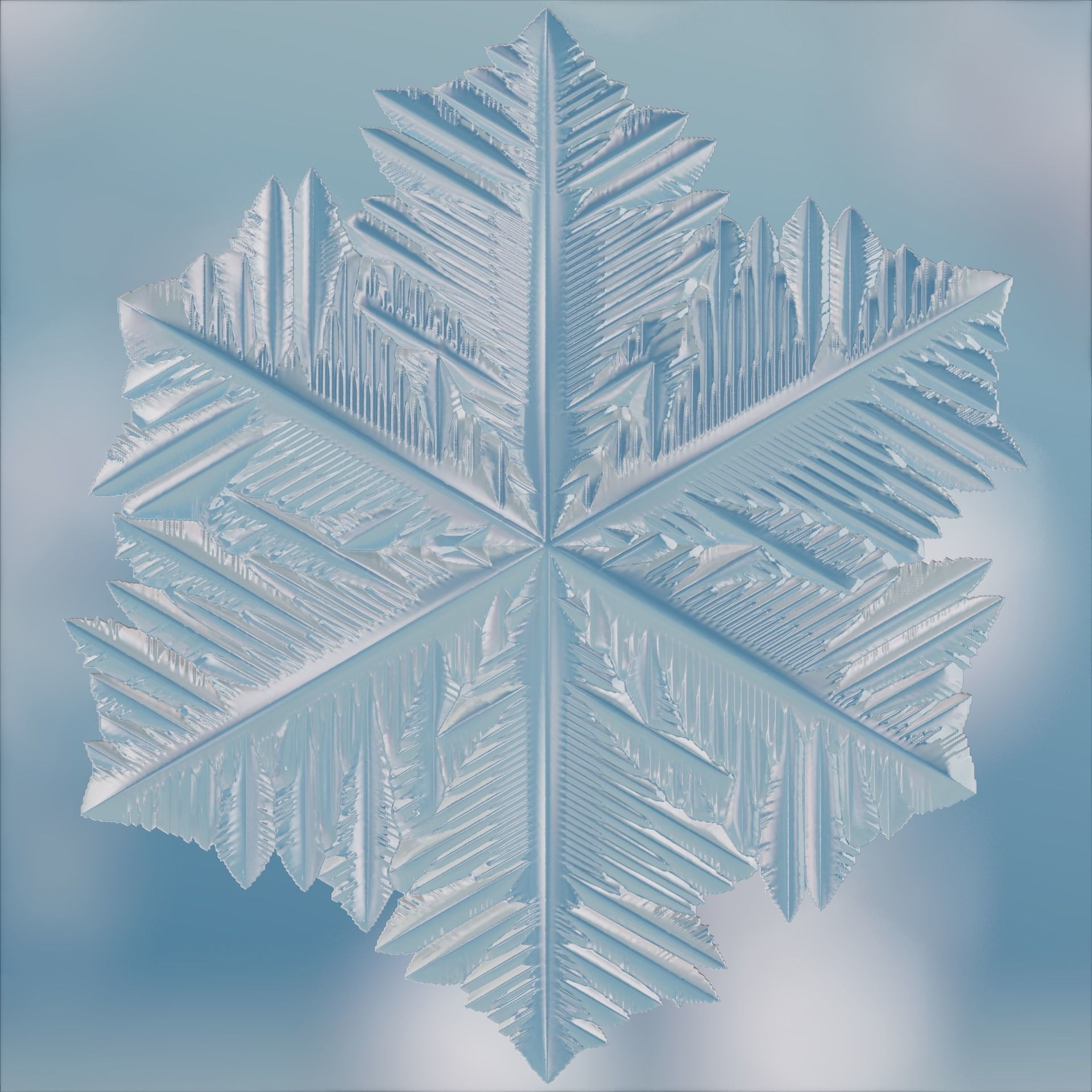 Snowflakes 3D model_9