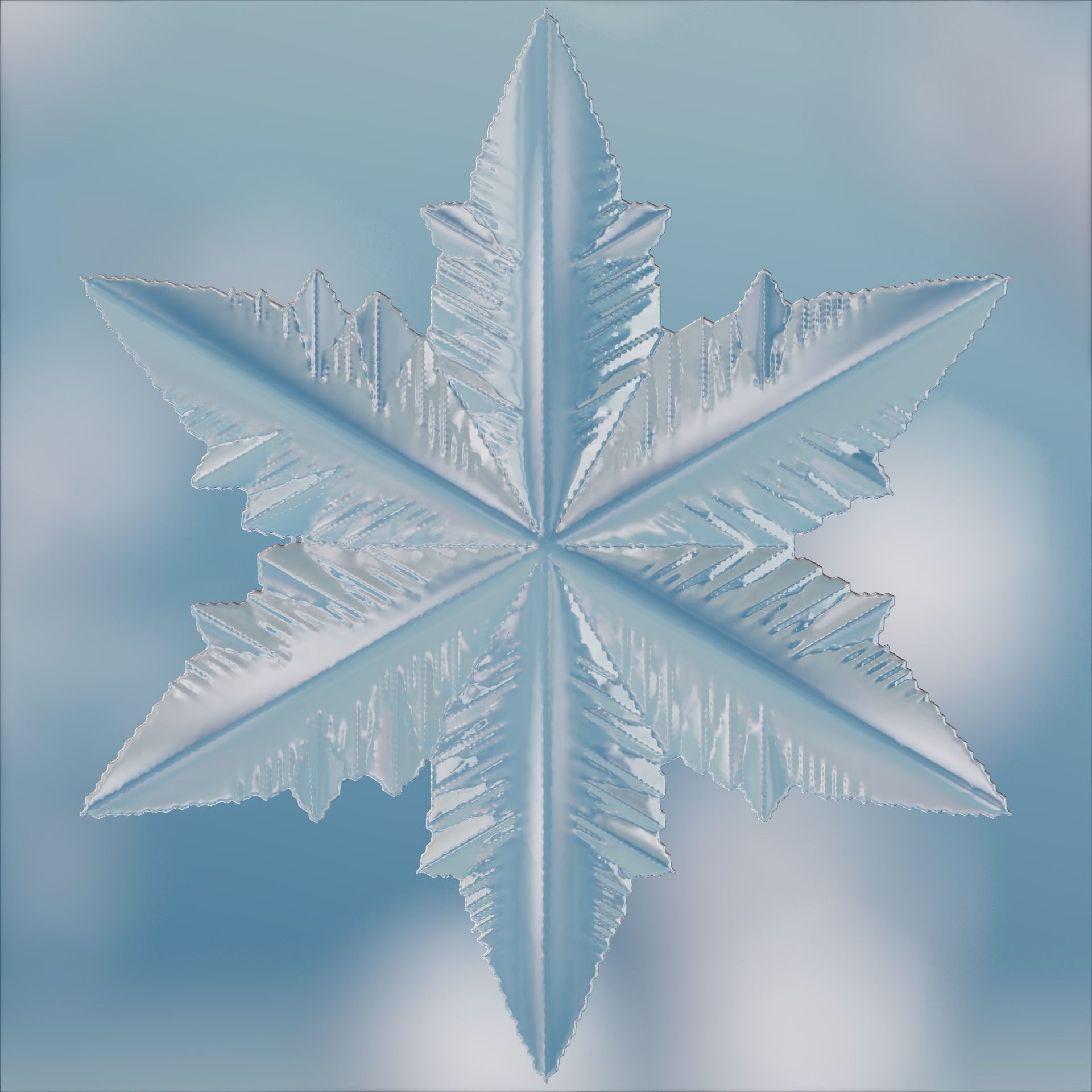 Snowflakes 3D model_5