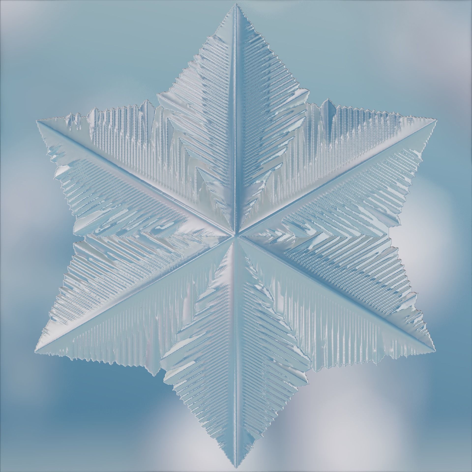 Snowflakes 3D model_4