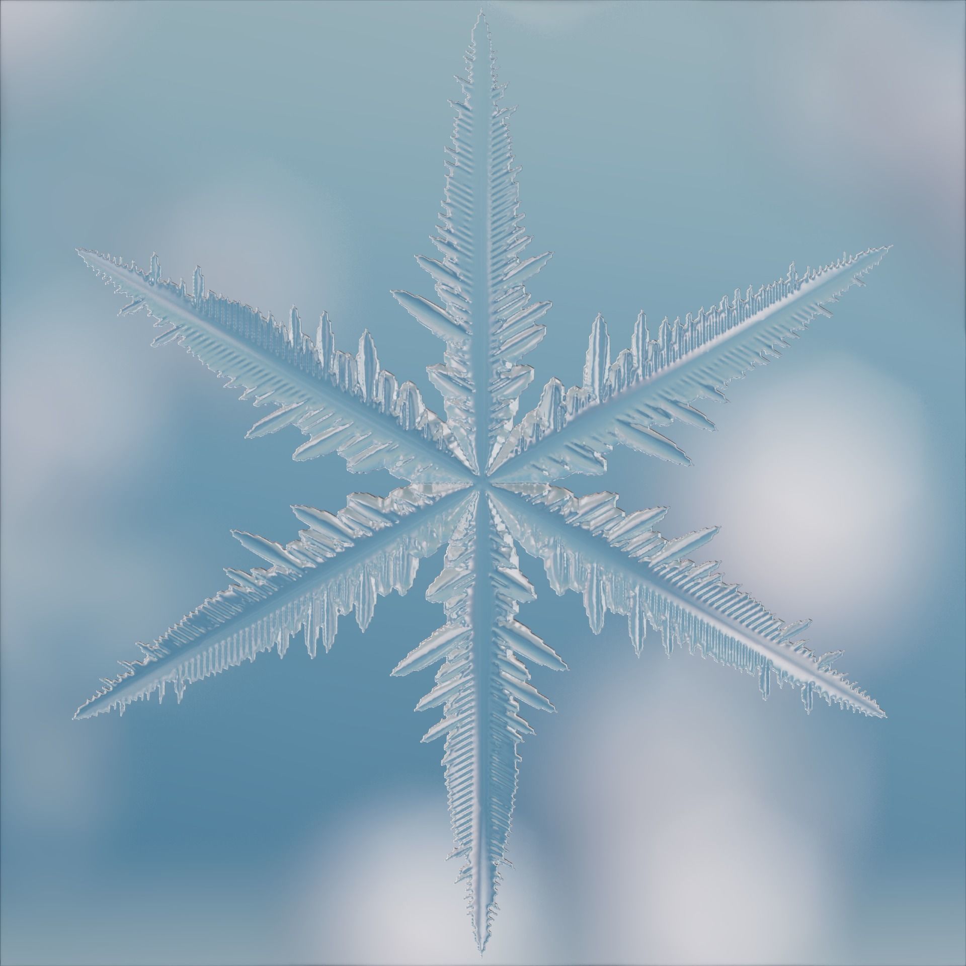 Snowflakes 3D model_8
