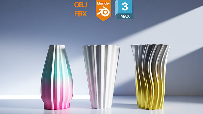 Nami Vessels - Elegant 3D Decorative Collection 3D model