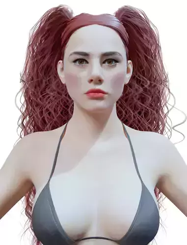 Realistic Female Model in Stylish Swimsuits 