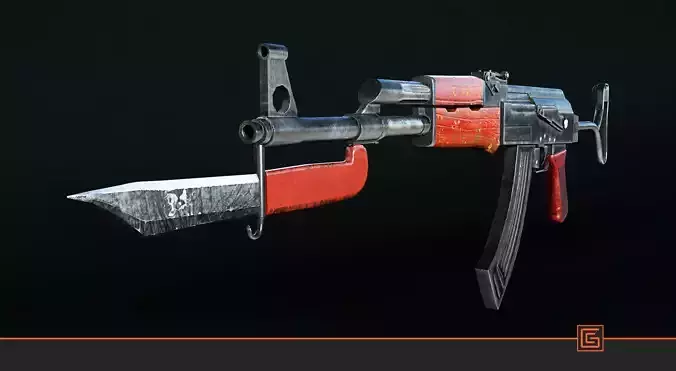 AK-47 Low-poly 3D model