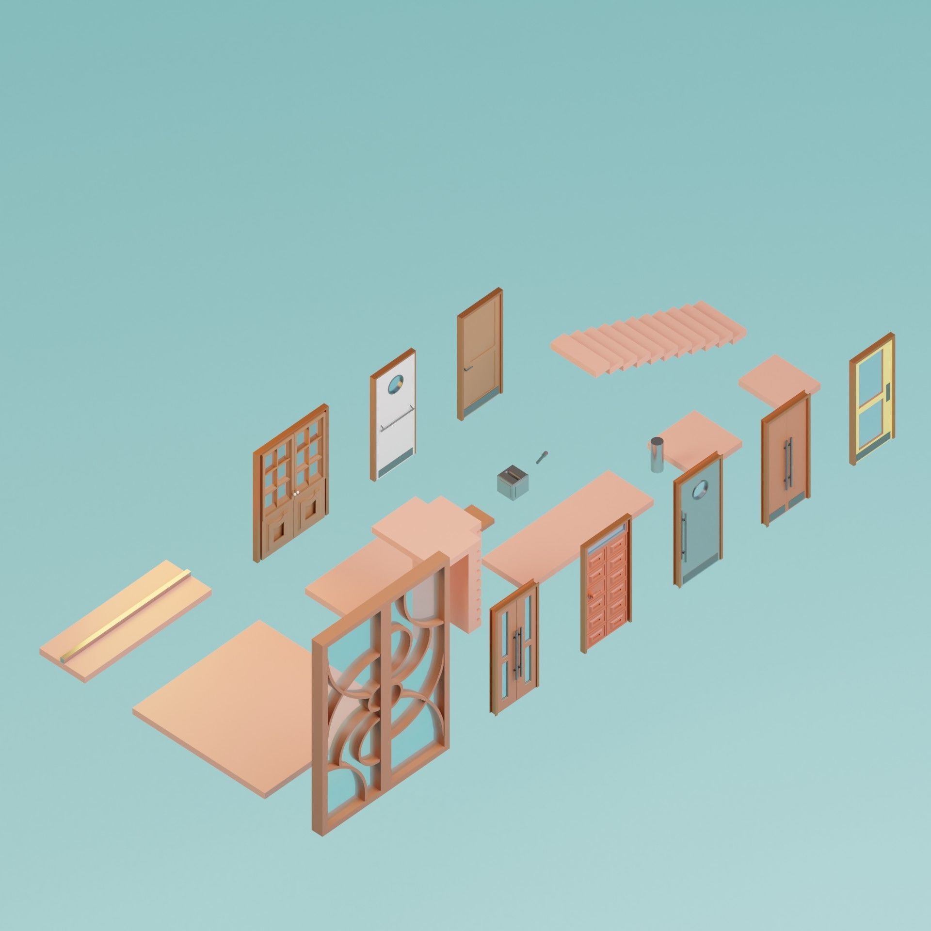 Temple 14 - Doors Temple 3D model_10