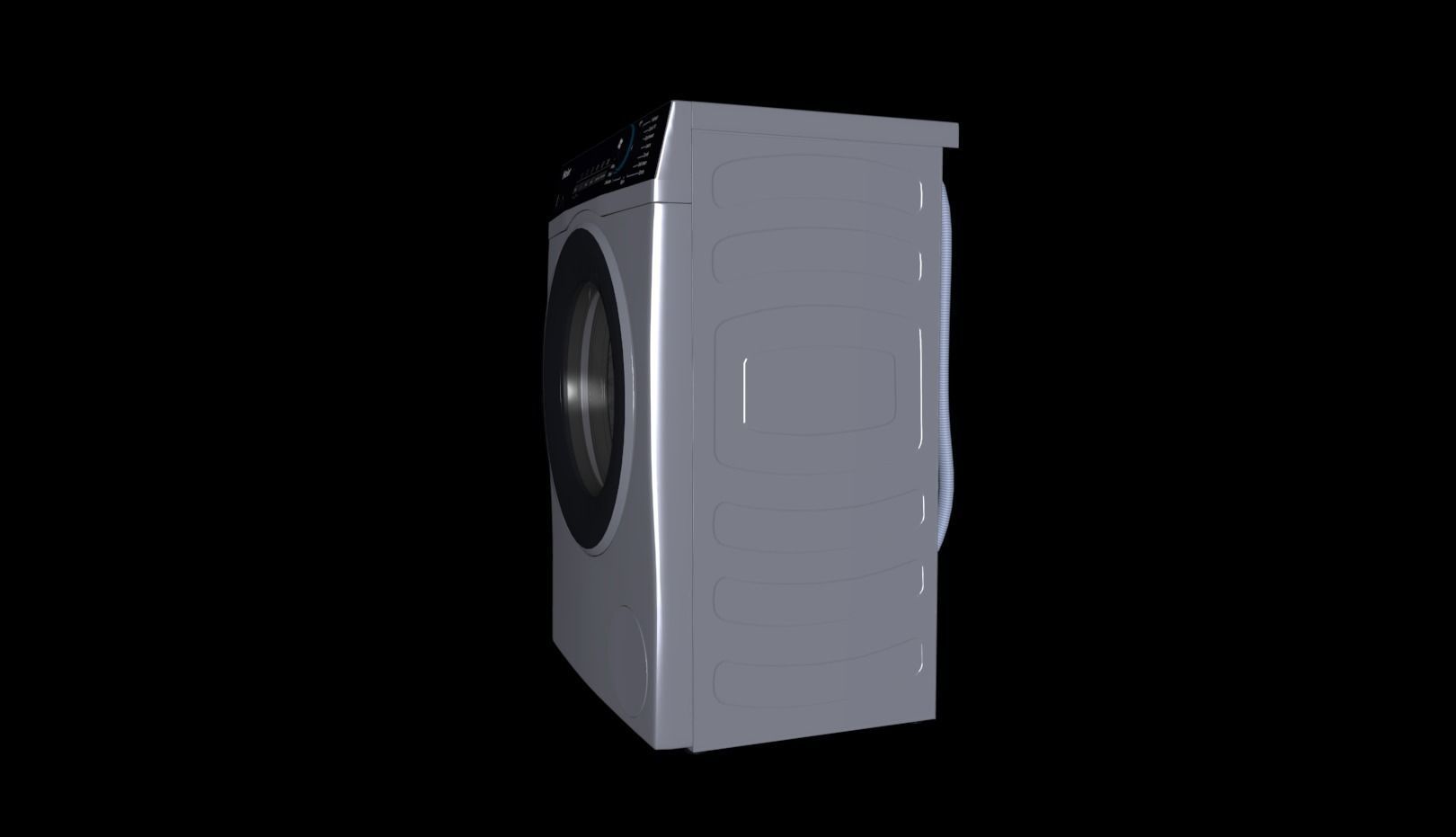 Haier 7KG 5 Star Fully-Automatic Front Load Washing Machine Low-poly 3D model_2