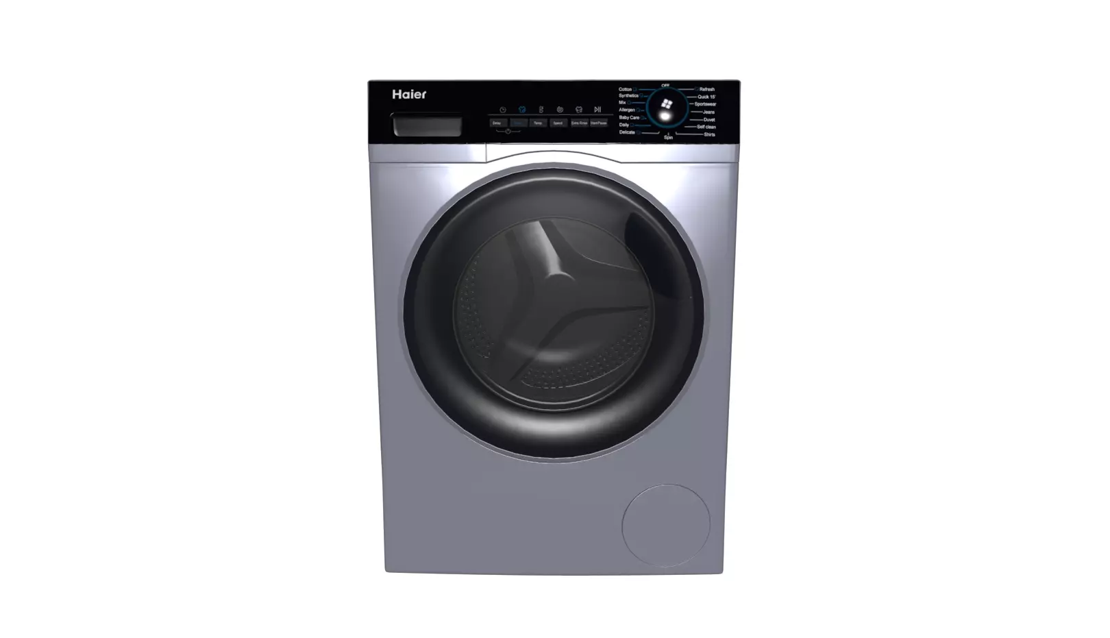 Haier 7KG 5 Star Fully-Automatic Front Load Washing Machine Low-poly 3D model_0