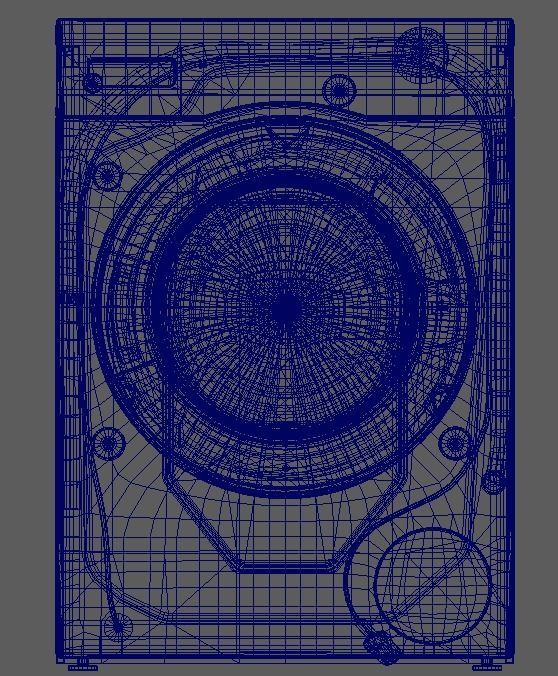 Haier 7KG 5 Star Fully-Automatic Front Load Washing Machine Low-poly 3D model_4