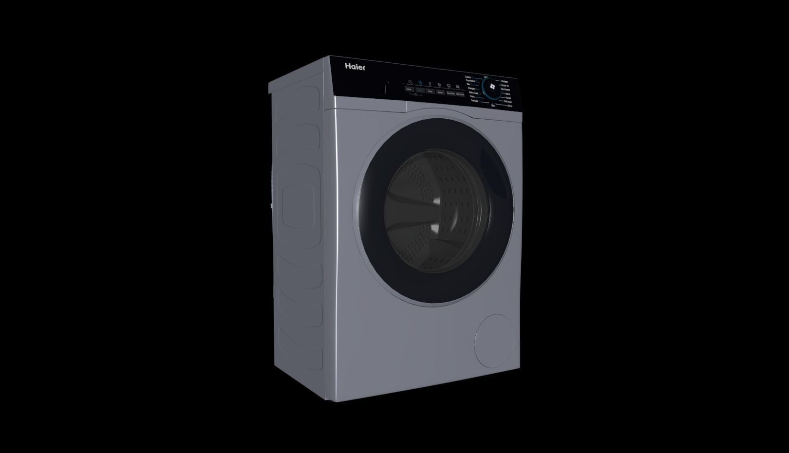 Haier 7KG 5 Star Fully-Automatic Front Load Washing Machine Low-poly 3D model_1