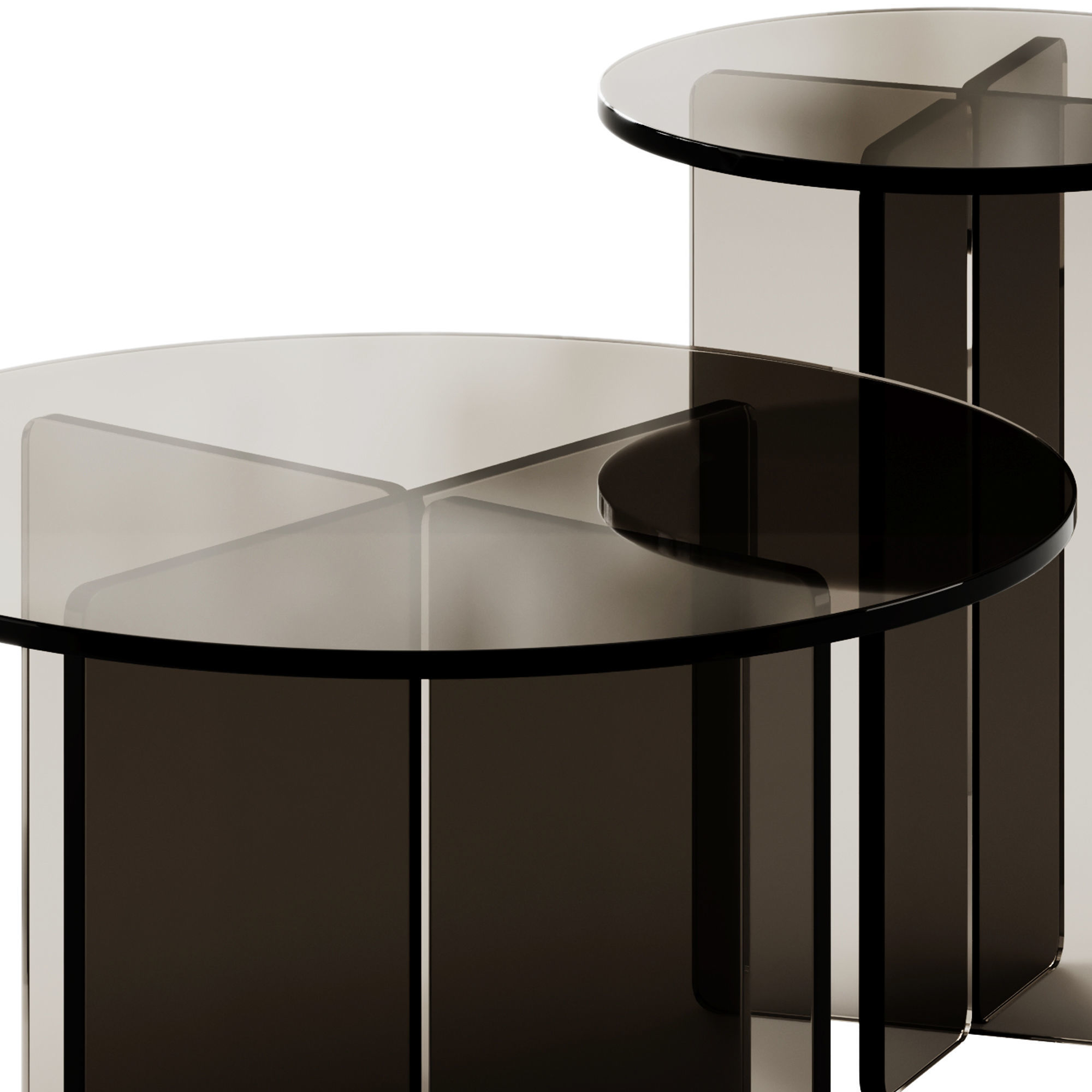 Iris Glass Coffee and Side Tables by Pastill 3D model_3