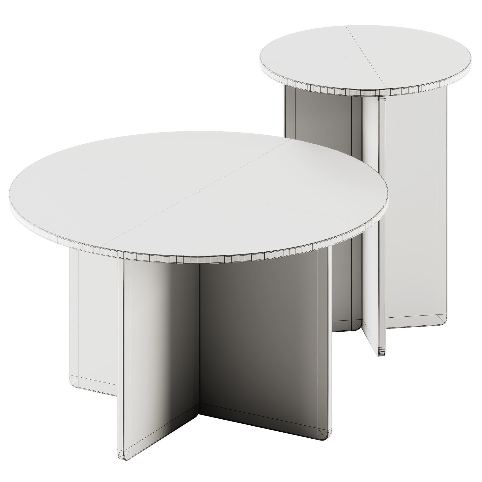 Iris Glass Coffee and Side Tables by Pastill 3D model_6