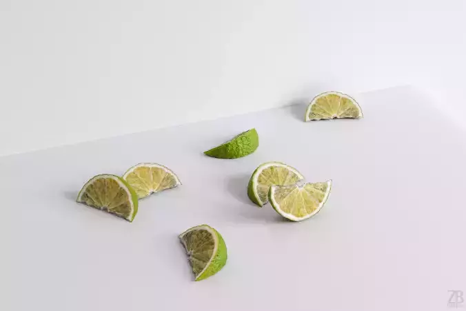Lime slice 3D model