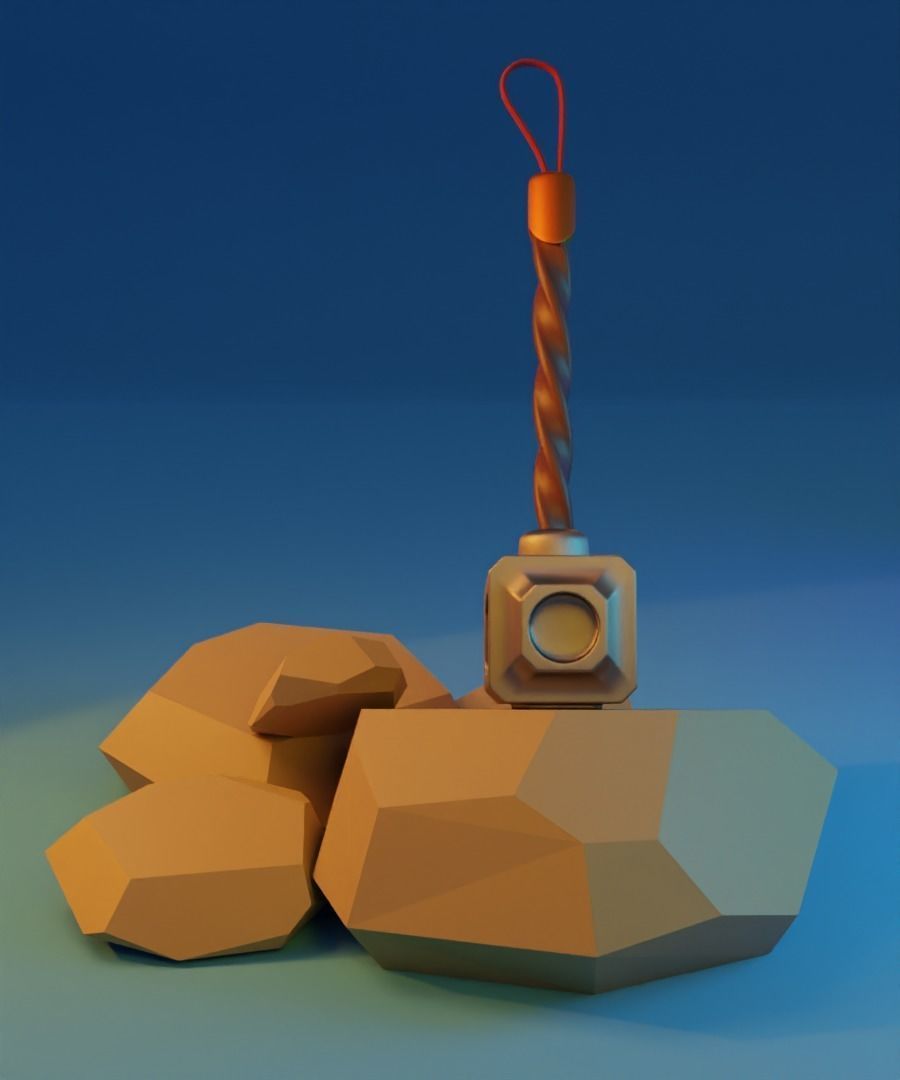 Hammer Low-poly 3D model Low-poly 3D model_3