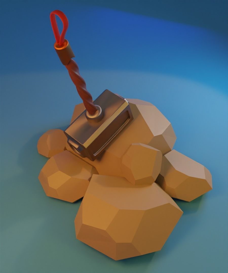 Hammer Low-poly 3D model Low-poly 3D model_8