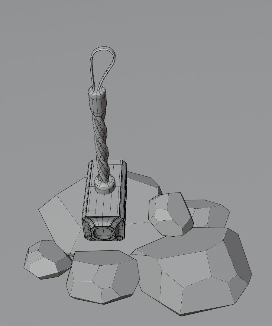 Hammer Low-poly 3D model Low-poly 3D model_14