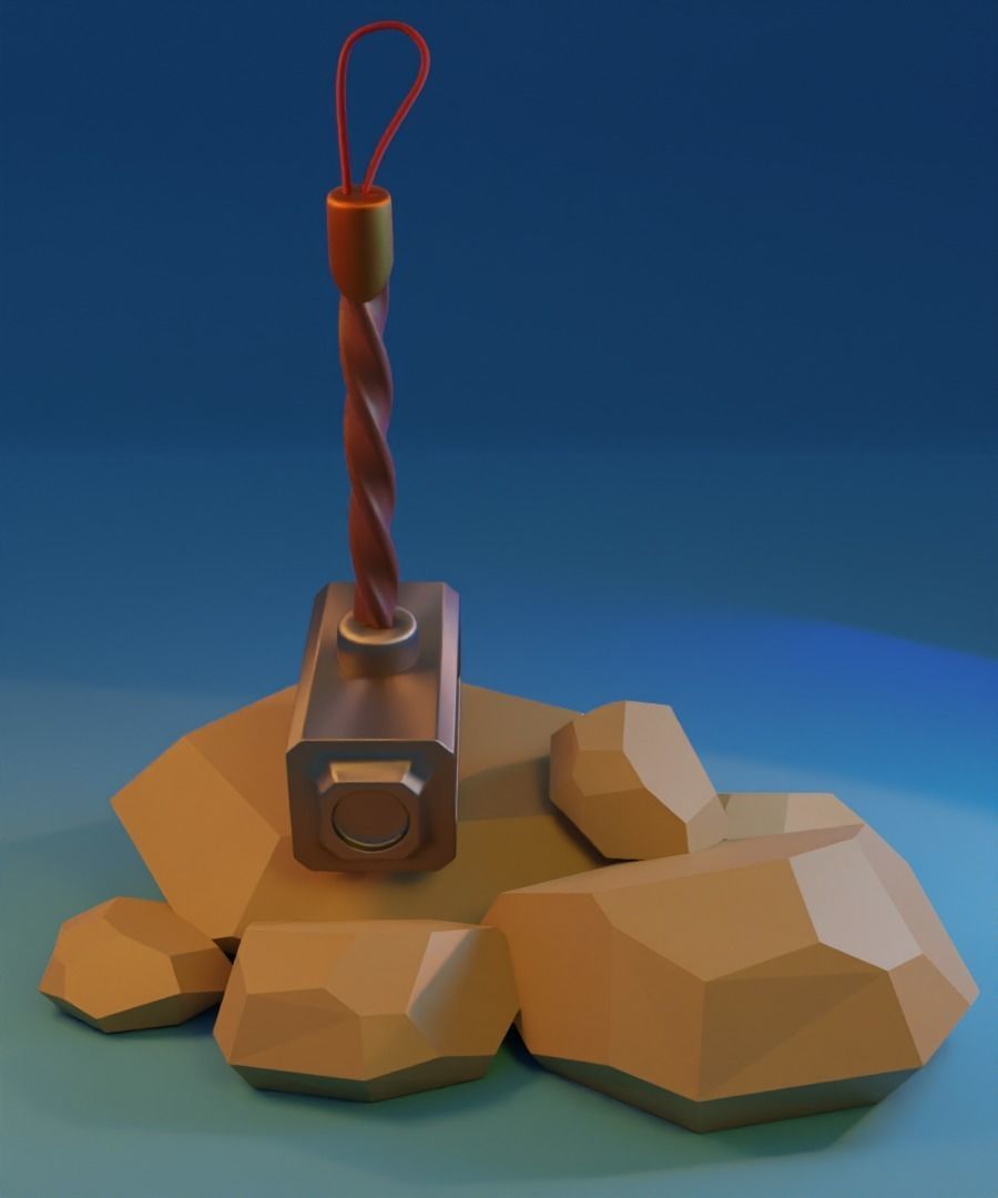 Hammer Low-poly 3D model Low-poly 3D model_4