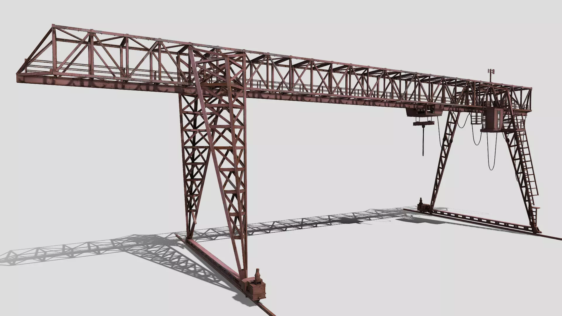 Gantry Crane Low-poly 3D model_0