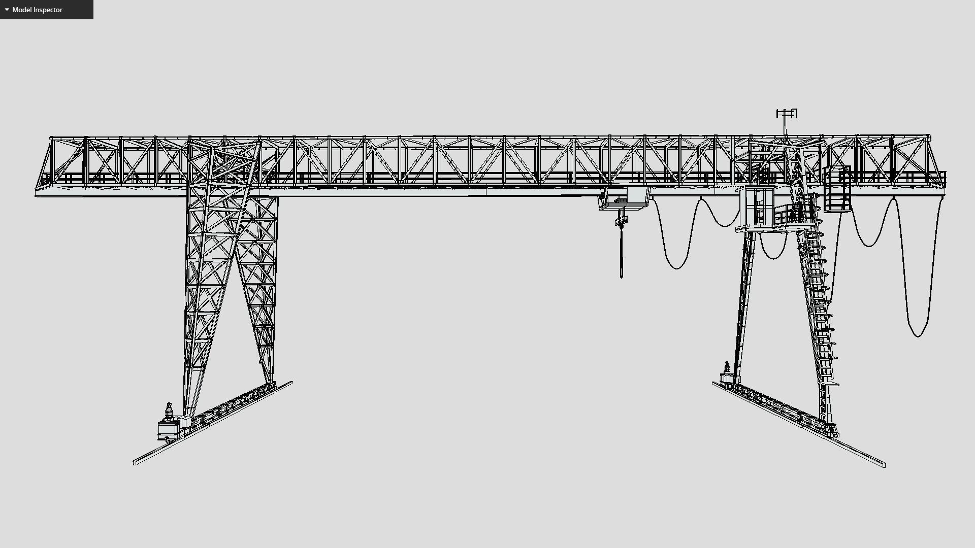 Gantry Crane Low-poly 3D model_2