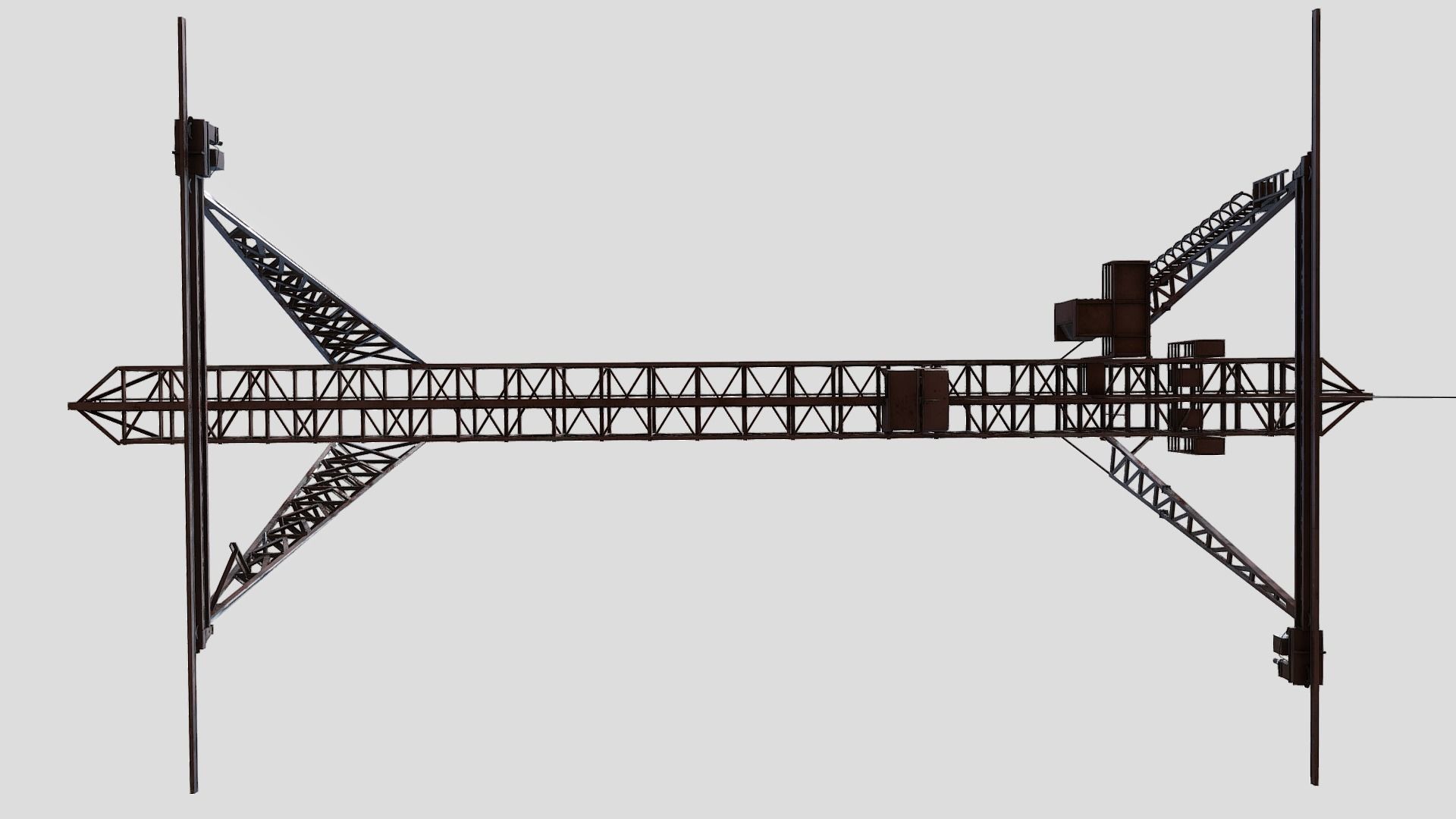 Gantry Crane Low-poly 3D model_10
