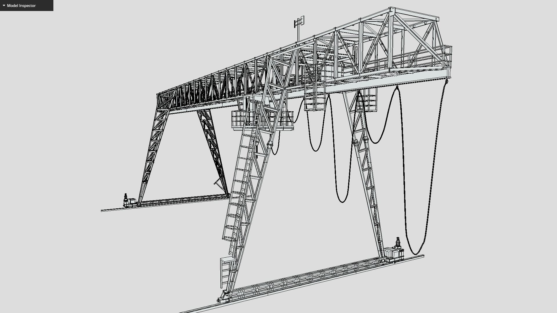 Gantry Crane Low-poly 3D model_12