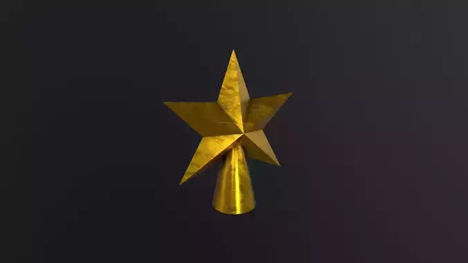 Gold Star Christmas 3D Model