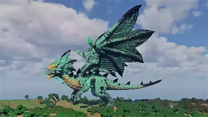 Green Dragon Minecarft Schematic