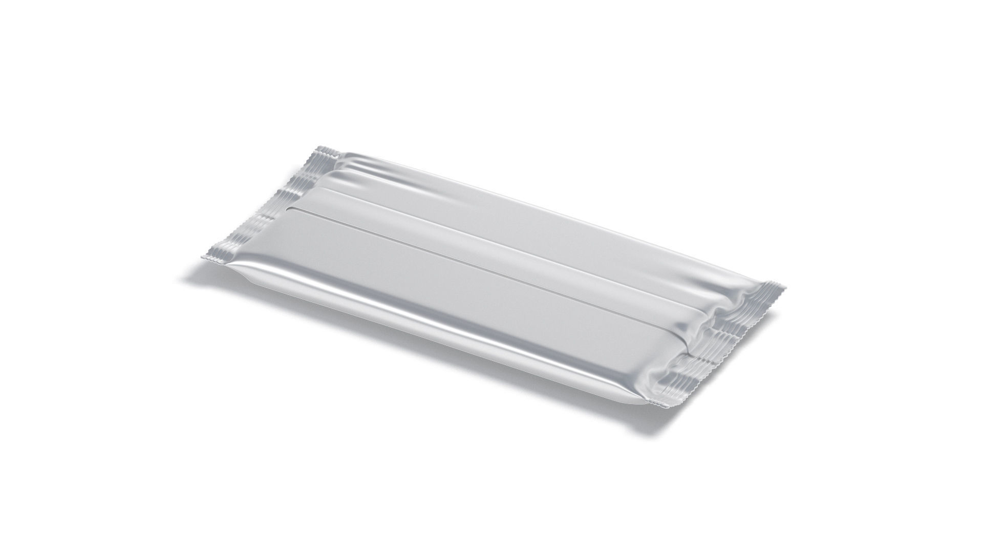 Foil Chocolate Bar - wide food snack wrapper Low-poly 3D model_1