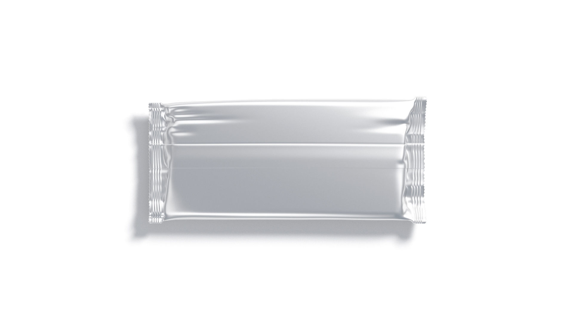 Foil Chocolate Bar - wide food snack wrapper Low-poly 3D model_2