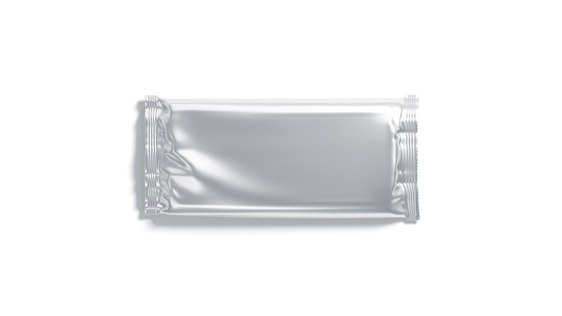 Foil Chocolate Bar - wide food snack wrapper Low-poly 3D model_3