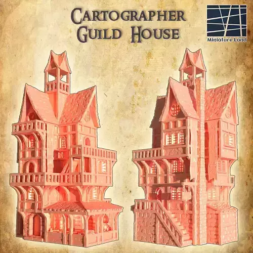 Cartographer Guild House  Tabletop Terrain 28 mm