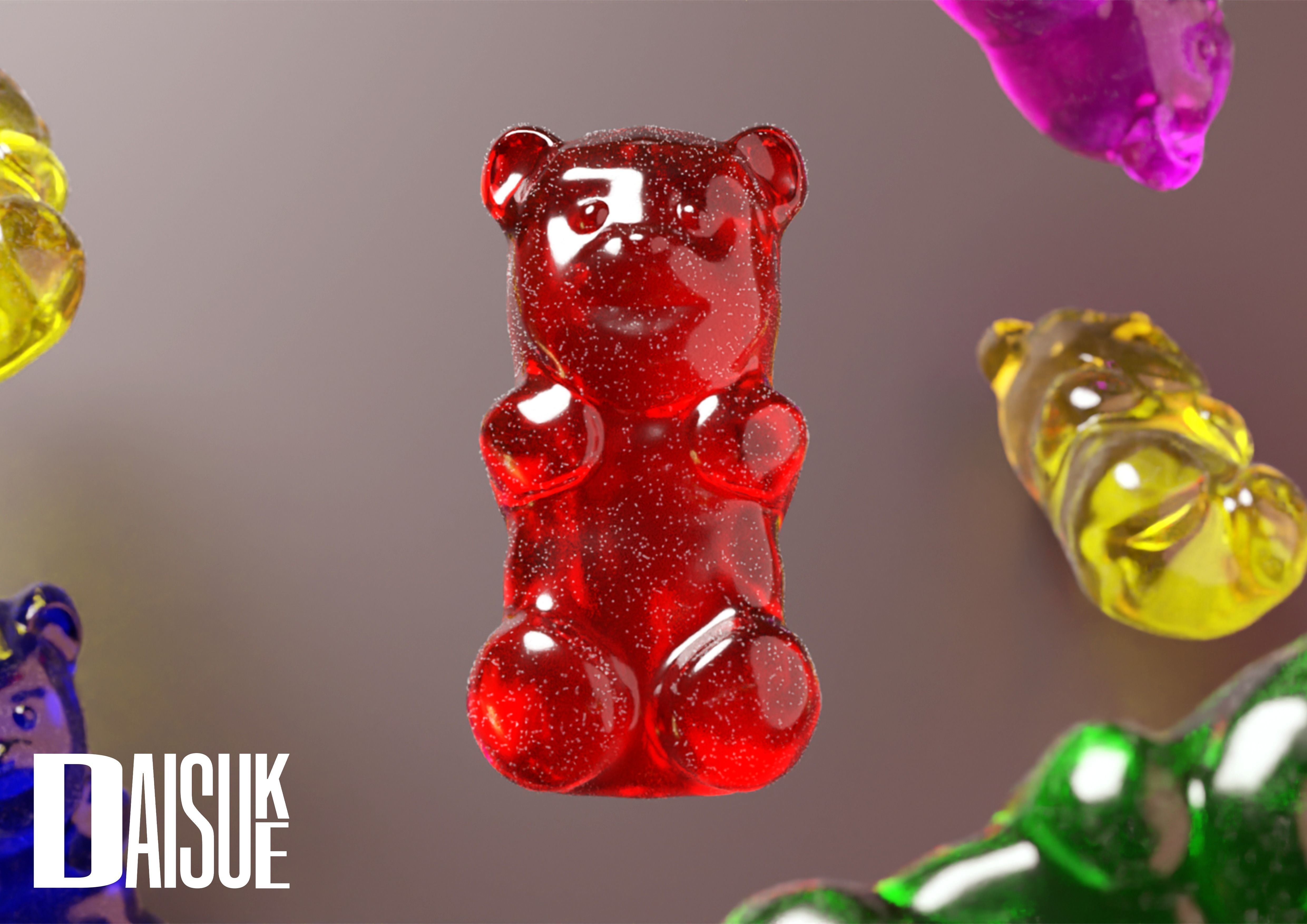 gummy bear 3d model 3D print model_8