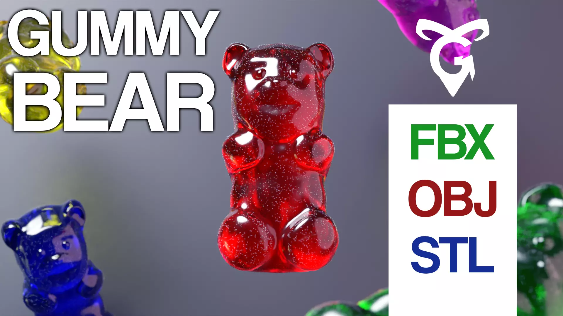 gummy bear 3d model 3D print model_0