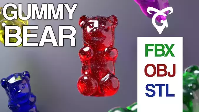 gummy bear 3d model 3D print model