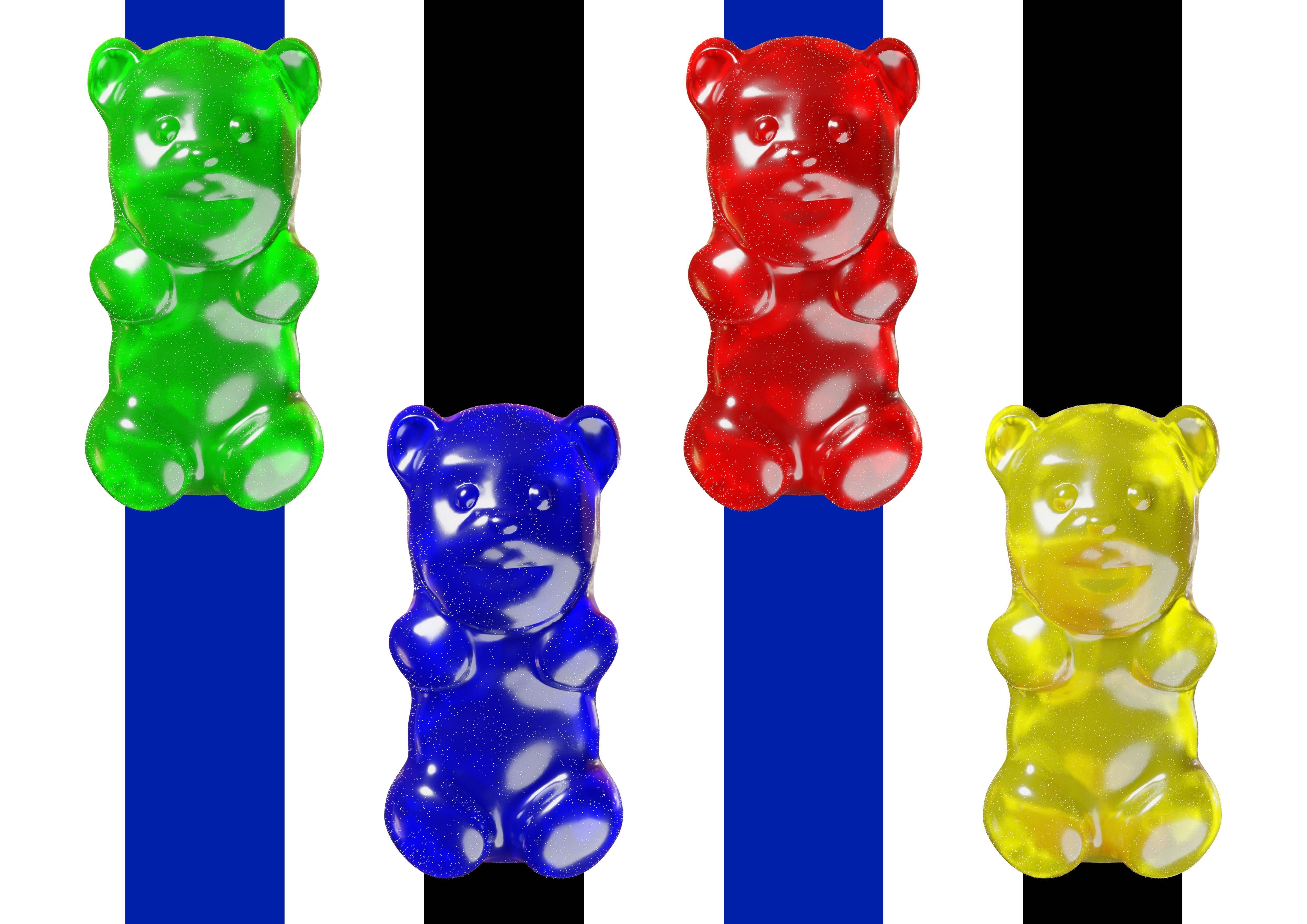 gummy bear 3d model 3D print model_7