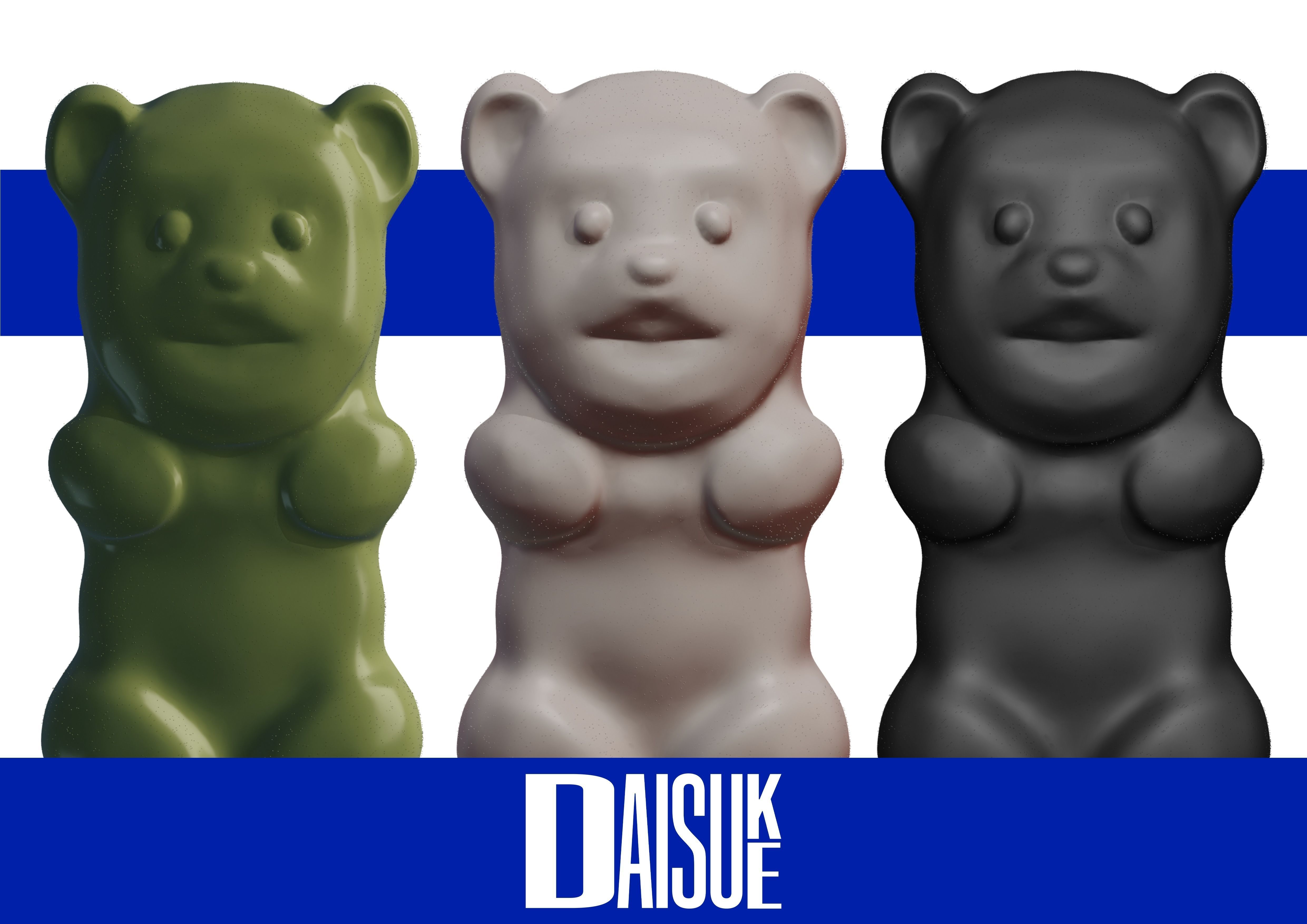 gummy bear 3d model 3D print model_3