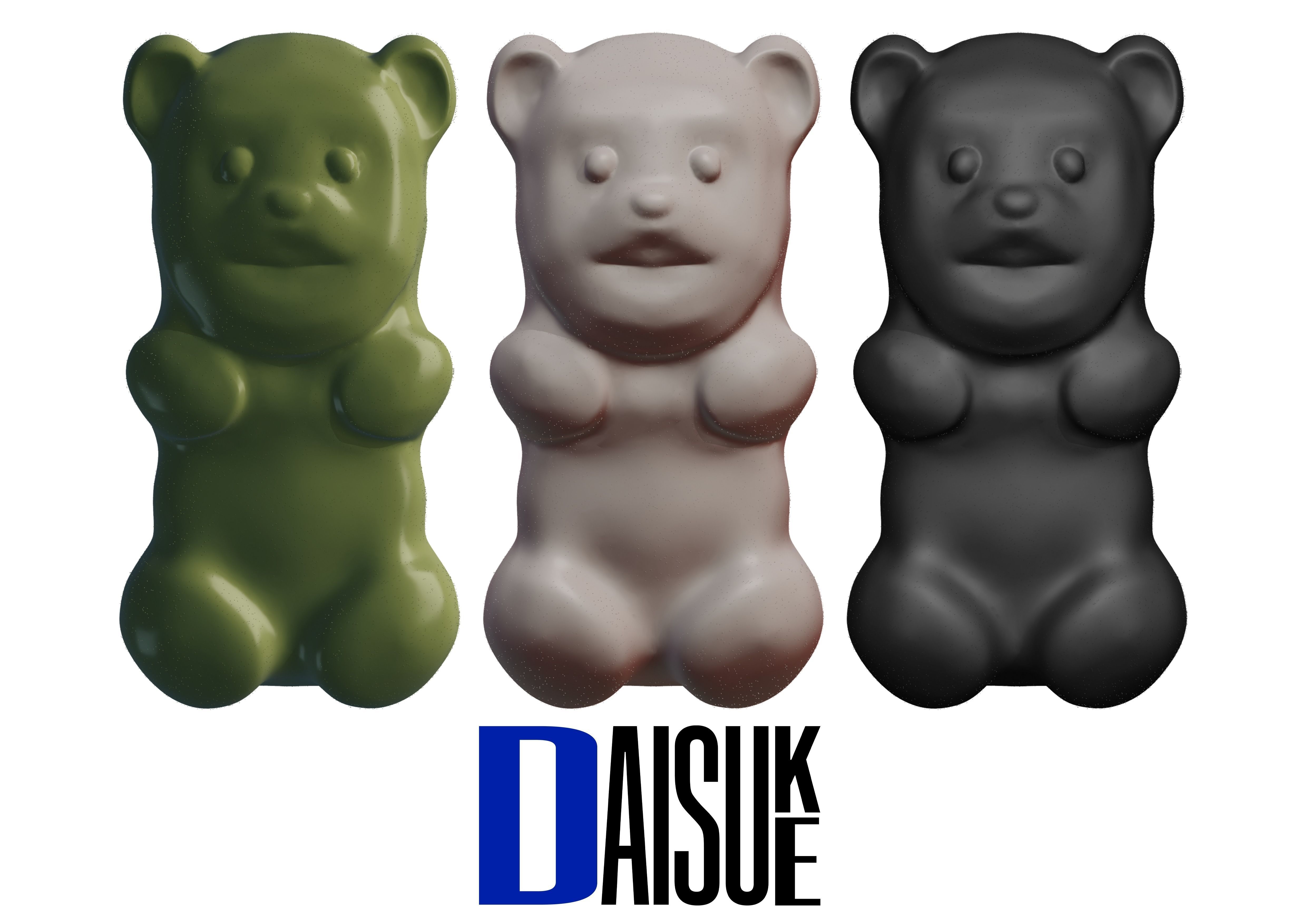 gummy bear 3d model 3D print model_1