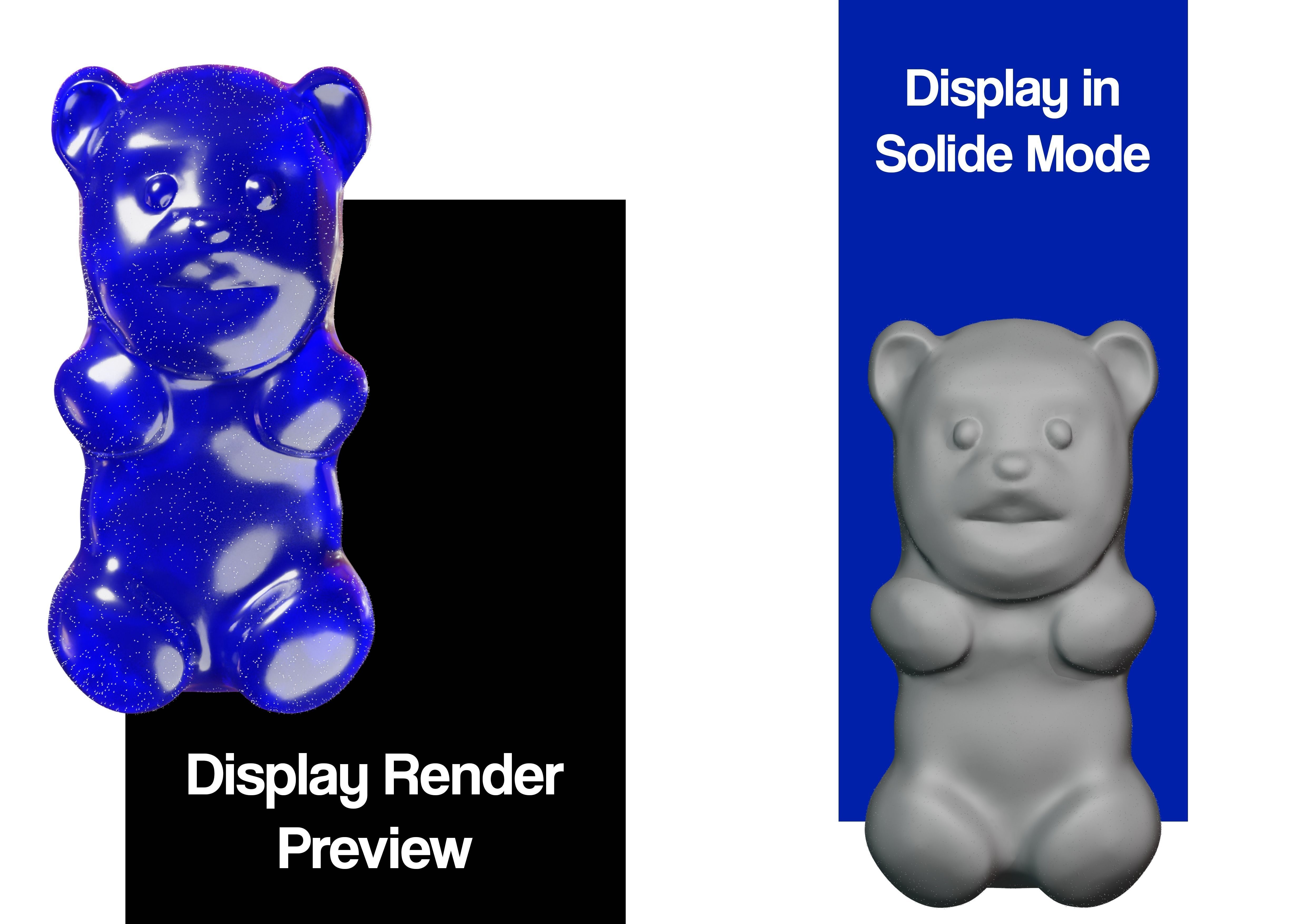 gummy bear 3d model 3D print model_2
