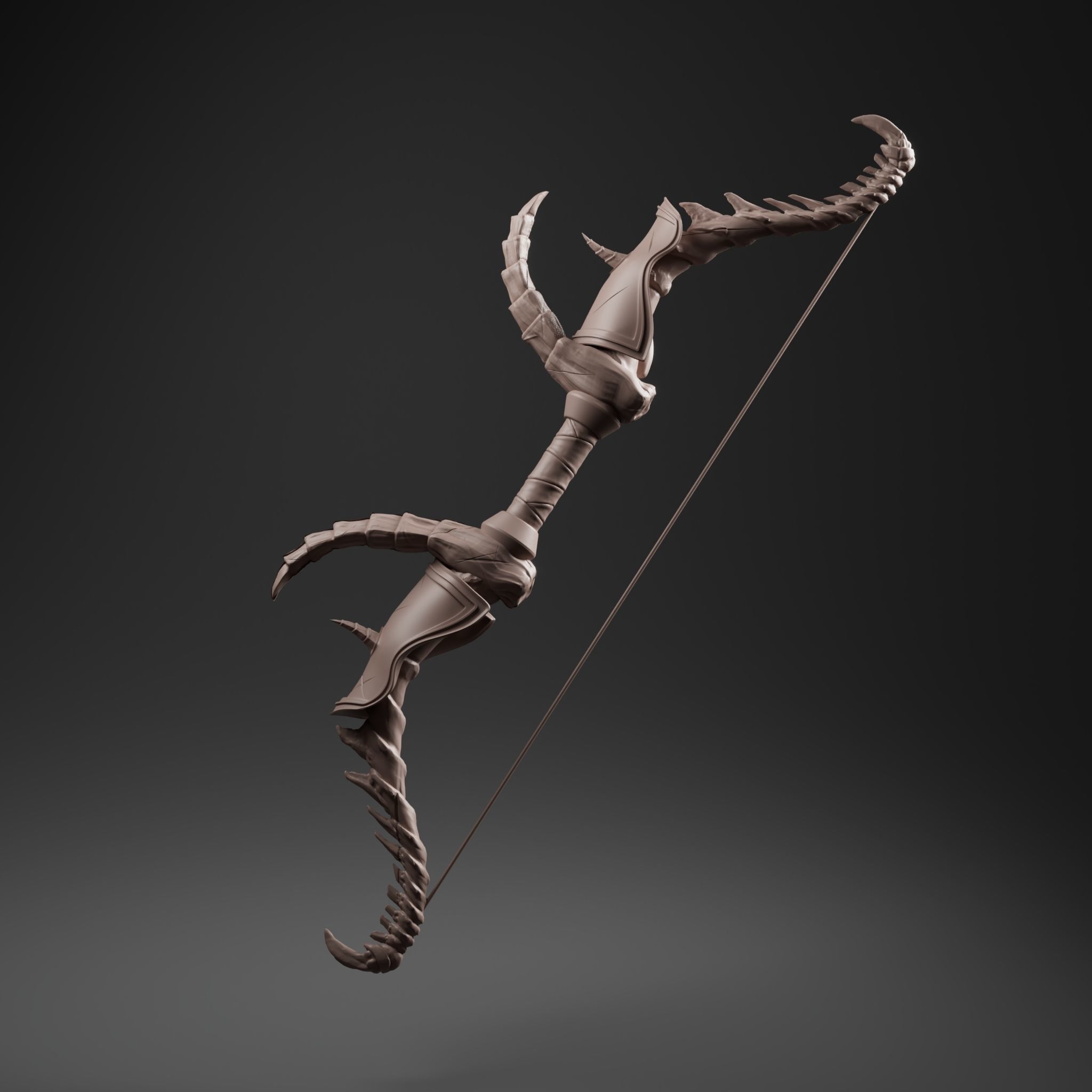 Fantasy bow 3D print model_1