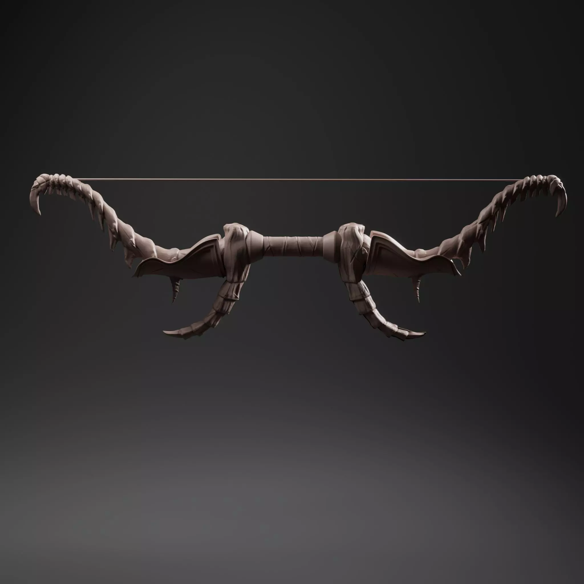 Fantasy bow 3D print model_0