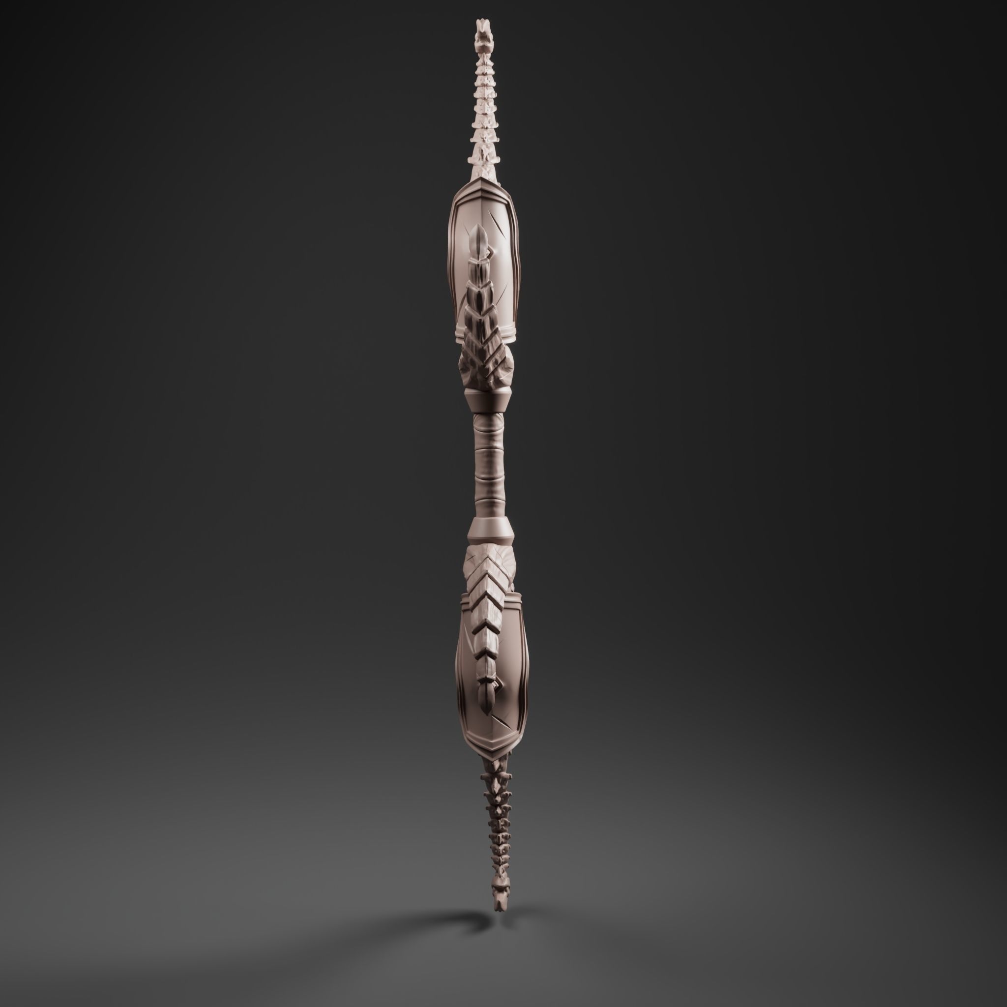 Fantasy bow 3D print model_2