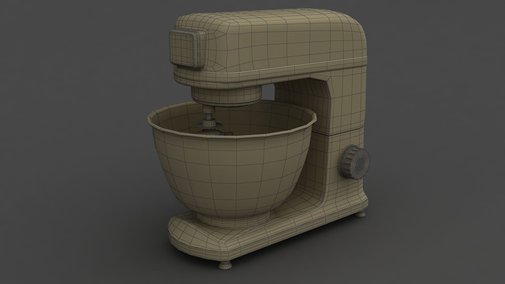 mixer machine 3D model_4