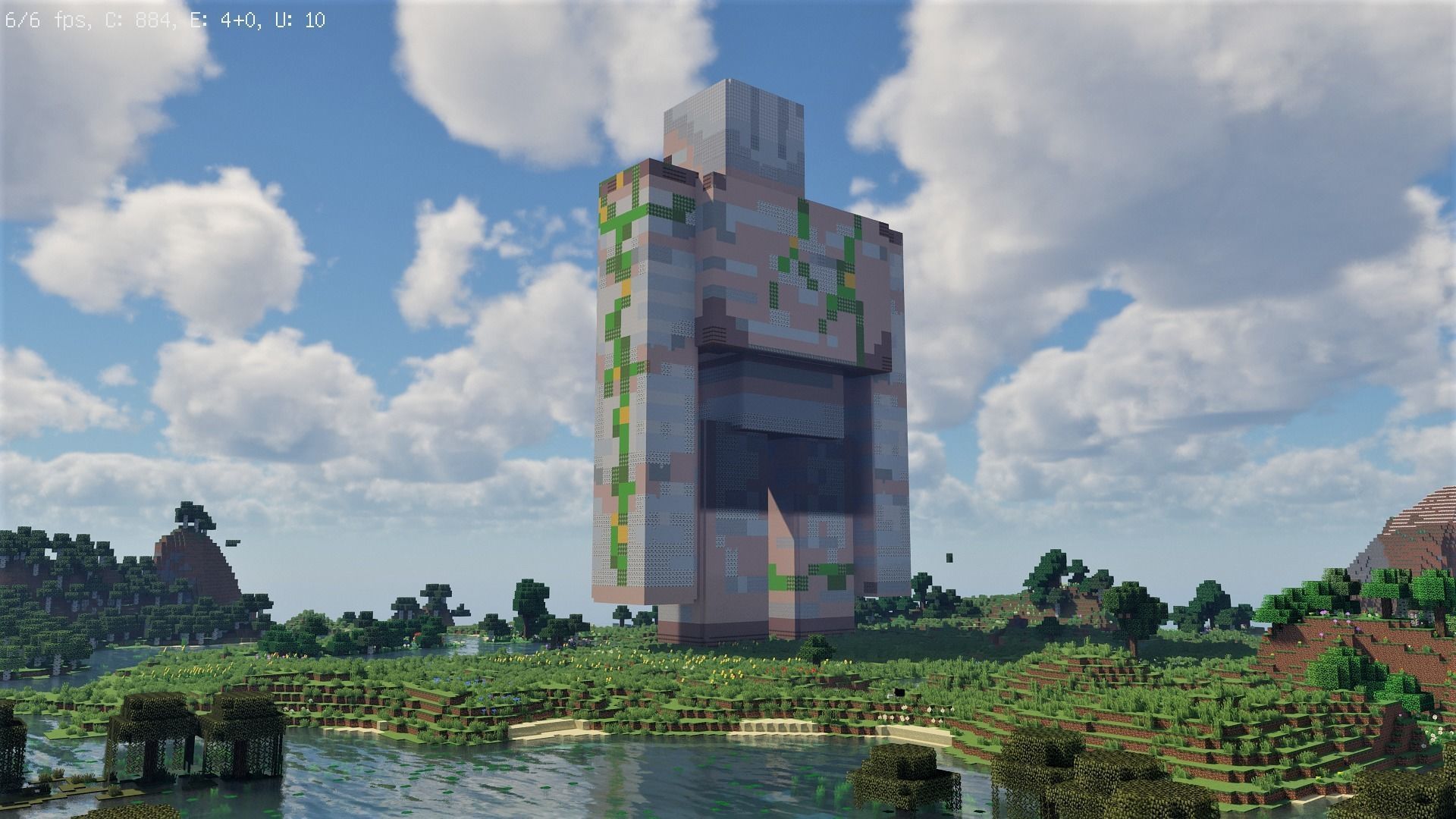 Iron Golem Minecarft Schematic Free low-poly 3D model_2