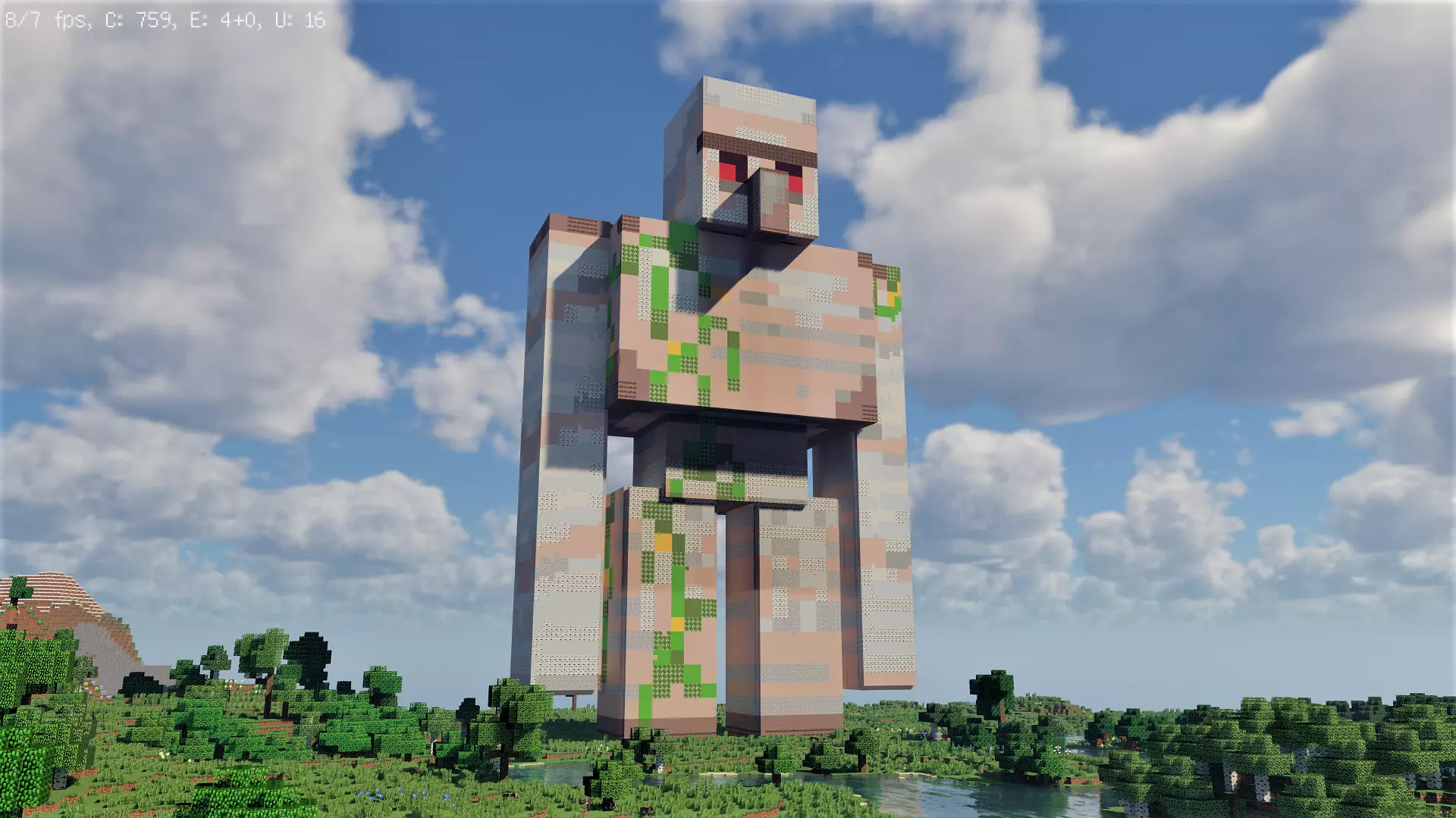 Iron Golem Minecarft Schematic Free low-poly 3D model_0