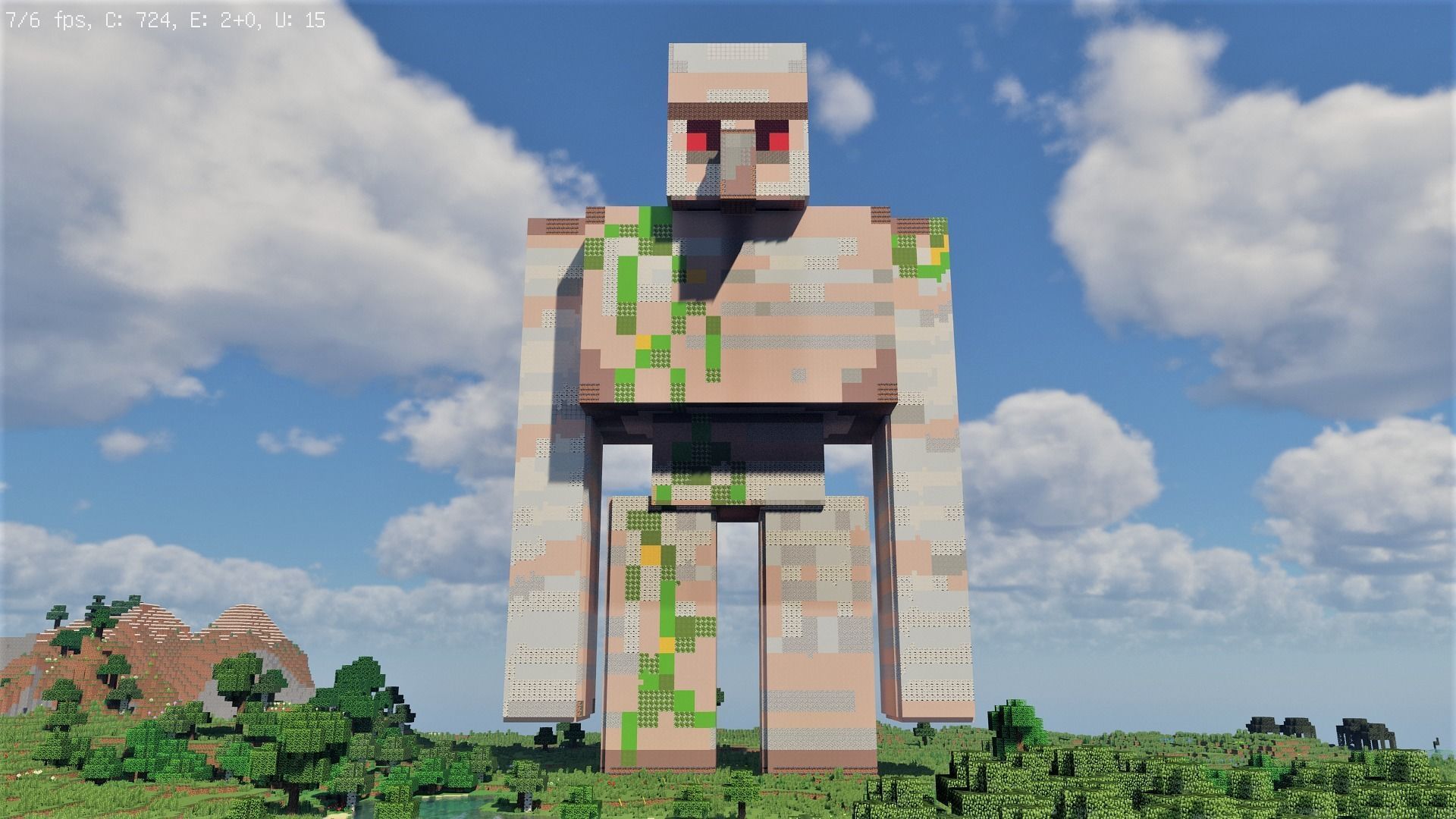 Iron Golem Minecarft Schematic Free low-poly 3D model_1