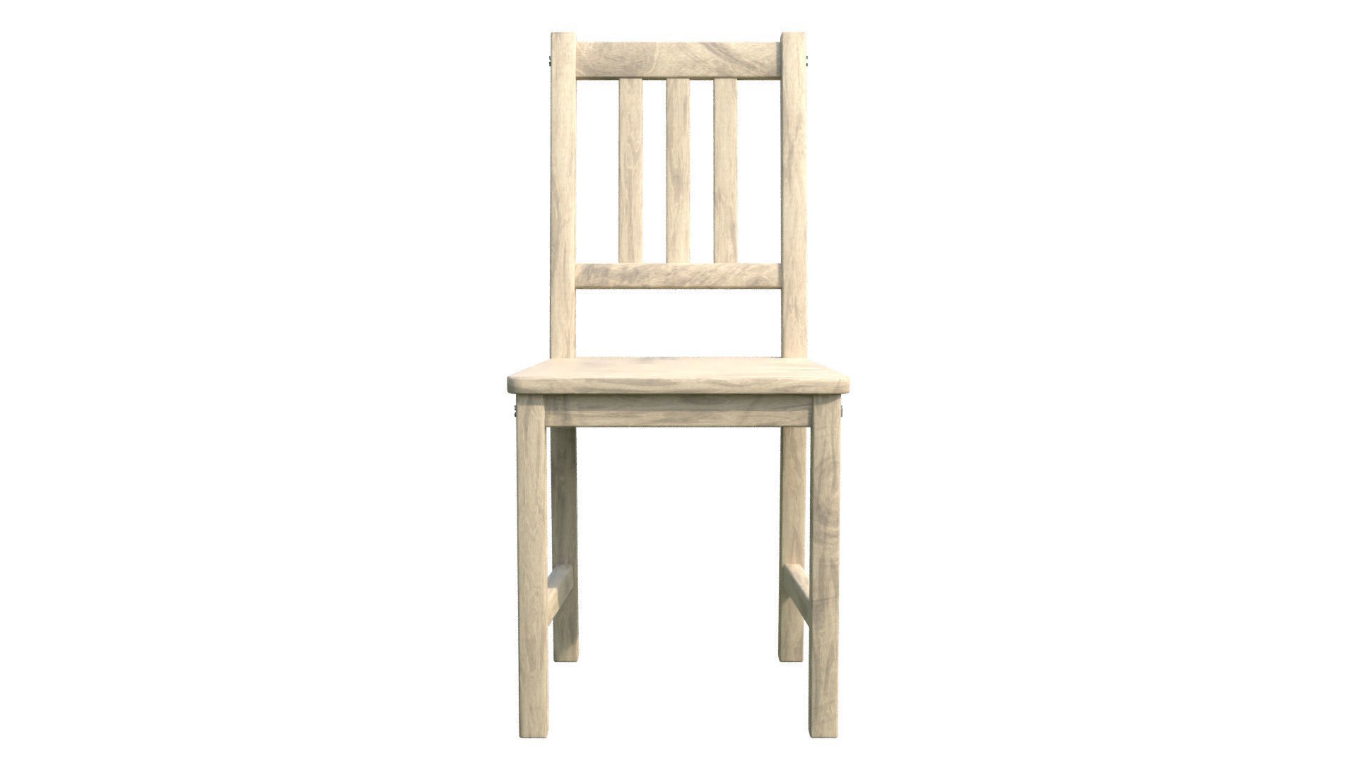 Wooden IKEA Stefan chair Low-poly 3D model_10