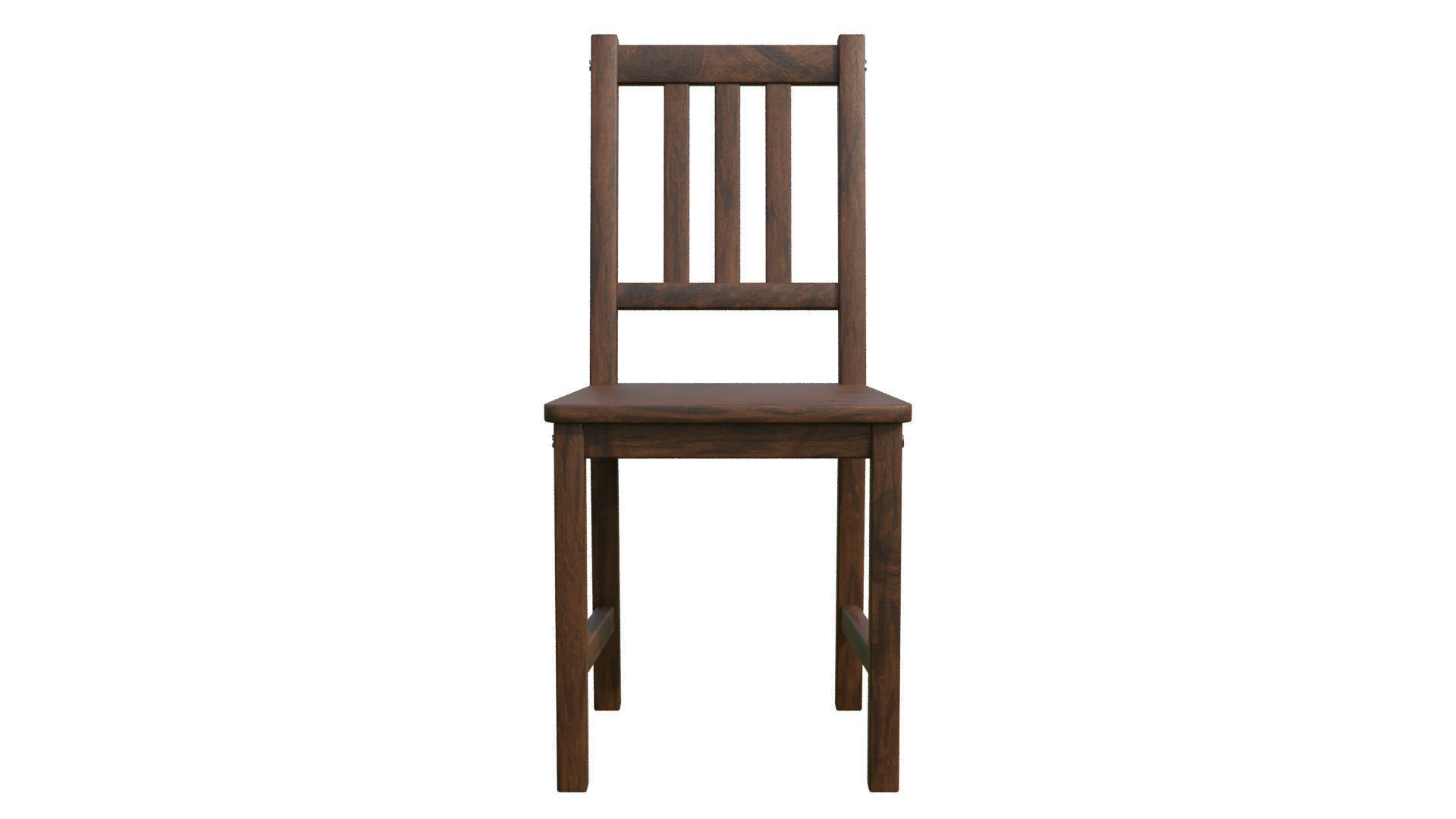 Wooden IKEA Stefan chair Low-poly 3D model_7