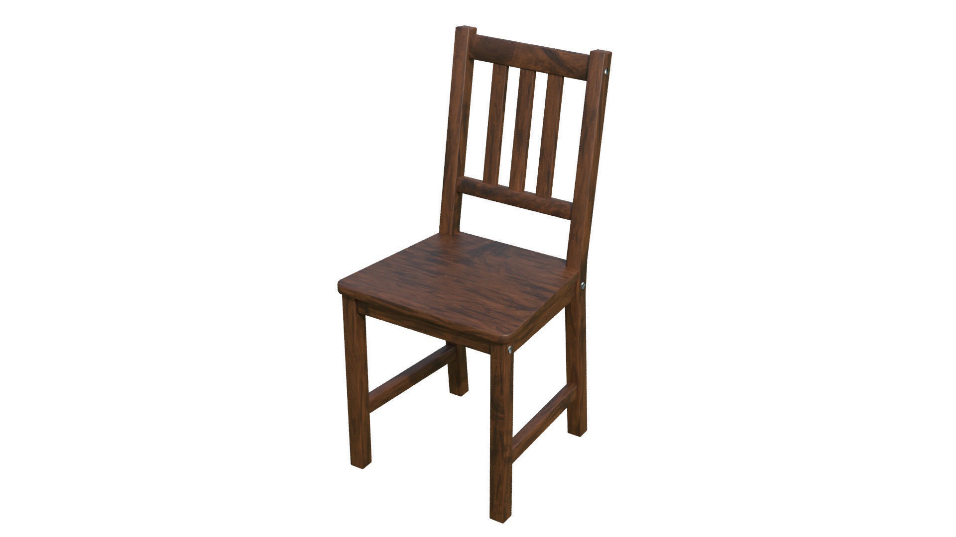 Wooden IKEA Stefan chair Low-poly 3D model_2