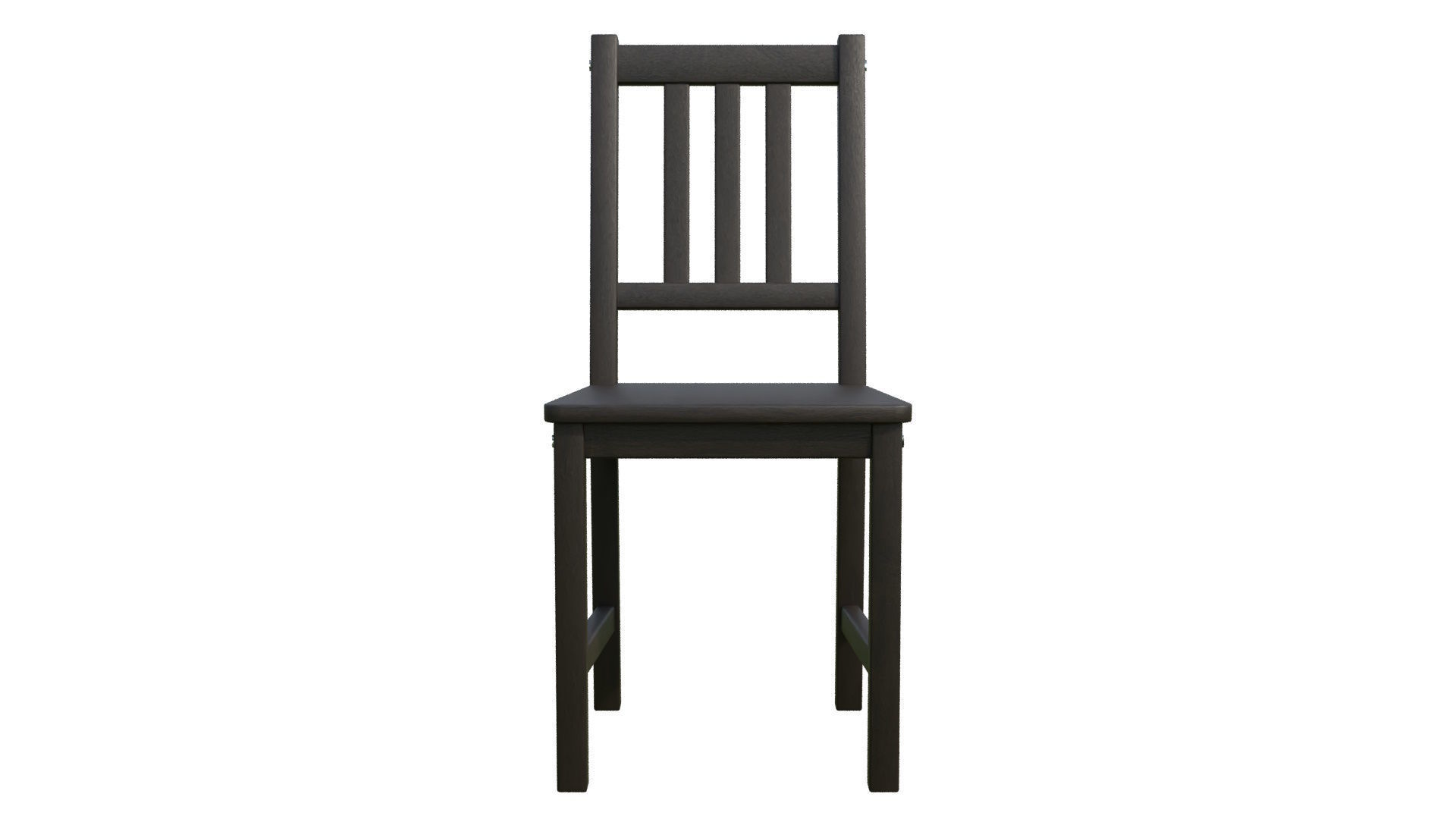 Wooden IKEA Stefan chair Low-poly 3D model_8