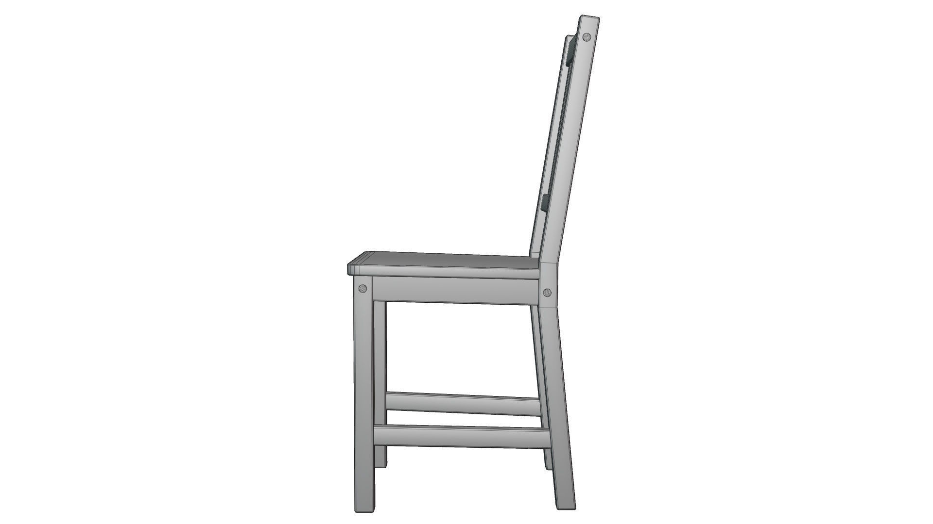 Wooden IKEA Stefan chair Low-poly 3D model_18