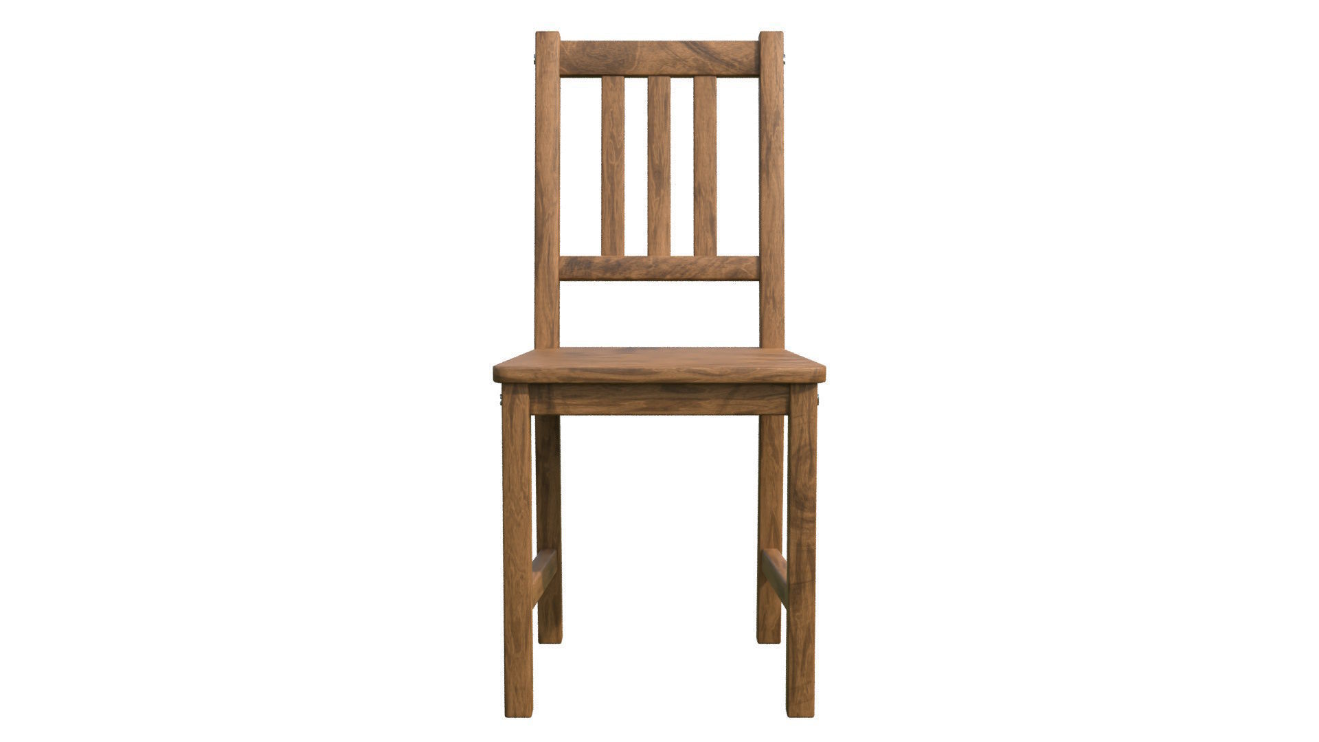 Wooden IKEA Stefan chair Low-poly 3D model_6