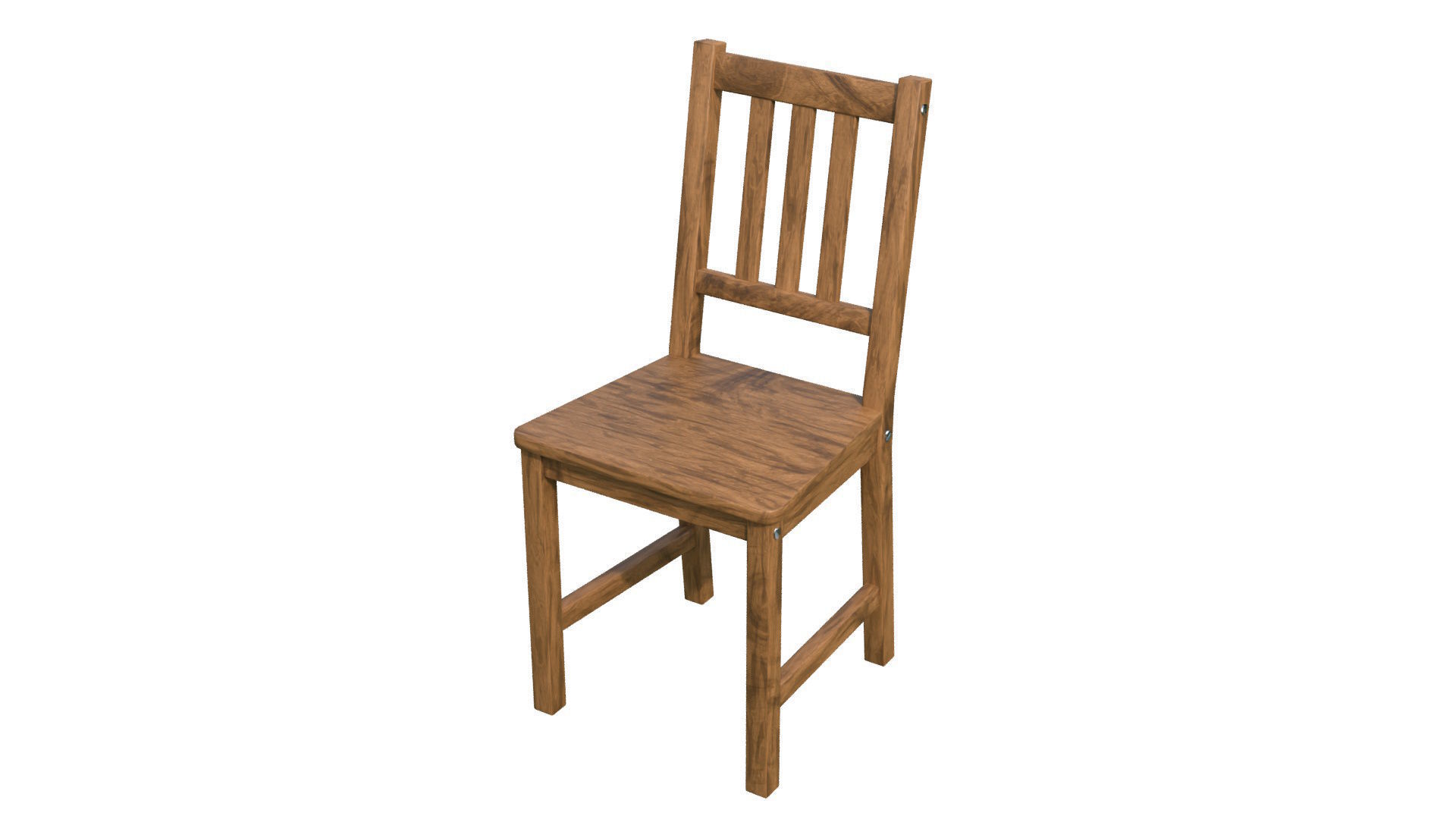 Wooden IKEA Stefan chair Low-poly 3D model_1